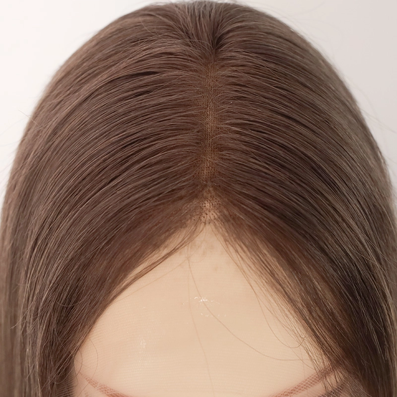 Luxury highlight Glory color lace top wig with natural hairline free part style YR0025